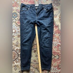 Molly & Isadora lightweight dark wash mid-rise skinny jeans 18W